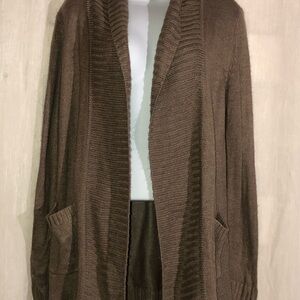 Apt9 Brown Knit Cardigan with pockets size Small